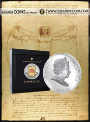 Cook Islands  2010  20$ Masterpieces of Art - Vitruvian Man SPECIAL EDITION