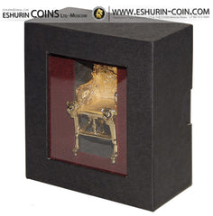 Cook Islands 2015 25/20 dollars Masterpieces of Art - Masterpieces of Art GOLDEN THRONE silver 93.3g gold 7.09g coin