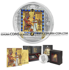 Cook Islands 2015 25/20 dollars Masterpieces of Art - Masterpieces of Art GOLDEN THRONE silver 93.3g gold 7.09g coin