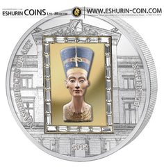Cook Islands 2012 20 dollars Masterpieces of Art Nefretiti SPECIAL EDITION silver 93.3g gold 7.09g coin 