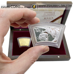 China 2009 200 Yuan 10 Yuan Year of the Ox 1/2 Oz (14.1g) Gold сoin 1Oz (31.1g) Silver сoin set  Китай 2009 200 Юань 10 Юань Год Быка 1/2 Oz (14.1г) золото серебро 31.1г набор монет