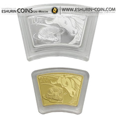 China 2009 200 Yuan 10 Yuan Year of the Ox 1/2 Oz (14.1g) Gold сoin 1Oz (31.1g) Silver сoin set  Китай 2009 200 Юань 10 Юань Год Быка 1/2 Oz (14.1г) золото серебро 31.1г набор монет