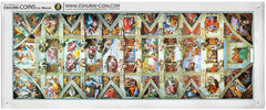 Giants of Art Niue 2011 1 Dollar Sistine Chapel Ceiling Fresco 1Kg  Silver Set 33 coins Ниуэ 2011 1 Доллар Сикстинская Капелла фреска 1кг серебро набор 33 монет 