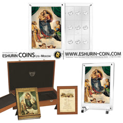 Niue 2014 5 Dollar Sistine Madonna Giants of Art 960g Silver Set 12 coins Ниуэ 2014 5 Долларов Сикстинская Мадонна Гении искусства 960г серебро набор 12 монет