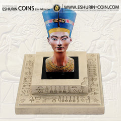 Solomon Islands 2013 25 Dollars Sculptures of Art Nefertiti Unique 3D silver 93.3g coin  Соломоновы Острова 2013 25 Долларов Скульптуры искусства - Бюст Нефертити 3Dсеребро 93.30г монета