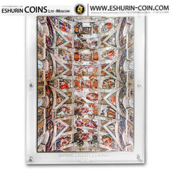 Ivory Coast 2018 10 000 Francs Codex of Michelangelo Sistine Chapel  Giants of Art 1 081g   Silver Set Ивуар 2018  10 000 Франков Кодекс Микеланджело  Сикстинская Капелла 1 081г серебро набор eshurin coins premium presents подарки для руководителей 