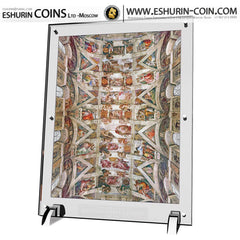 Ivory Coast 2018 10 000 Francs Codex of Michelangelo Sistine Chapel  Giants of Art 1 081g   Silver Set Ивуар 2018  10 000 Франков Кодекс Микеланджело  Сикстинская Капелла 1 081г серебро набор eshurin coins premium presents подарки для руководителей 