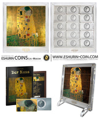 Niue 2015 5 Dollars Gustav Klimt's "The Kiss" Giants of Art 1 050g Silver Set 15 coins Ниуэ 2015 5 Долларов Густав Климт Поцелуй 1 050г серебро набор 15 монет