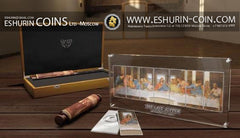 Niue 2012 5 Dollar Leonardo da Vinci The Last Supper Giants of Art 700g Silver Set 7 coins Ниуэ 2012 5 Долларов Леонардо да Винчи Тайная вечеря Гении искусства 700г серебро набор 7 монет 