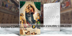 Niue 2014 5 Dollar Sistine Madonna Giants of Art 960g Silver Set 12 coins Ниуэ 2014 5 Долларов Сикстинская Мадонна Гении искусства 960г серебро набор 12 монет