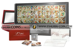 Giants of Art Niue 2011 1 Dollar Sistine Chapel Ceiling Fresco 1Kg  Silver Set 33 coins Ниуэ 2011 1 Доллар Сикстинская Капелла фреска 1кг серебро набор 33 монет 