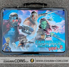 Cook Islands 2017 2 dollars Marvel's Guardians of Galaxy Vol2 Collectors Lunchbox silver set 5 coins Острова Кука 2017 2 доллара Защитники Галактики Часть 2 от Марвел студии серебро набор 5 монет