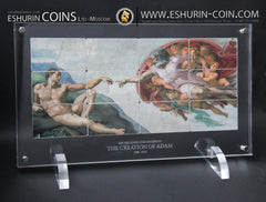 Ниуэ 2013 5 Долларов Сотворение Адама Микеланджело Буонарроти Гении искусства 960г серебро набор 12 монет