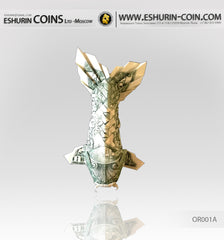 1 Dollar Paper Money Origami of KOI FISH with fluffy tail 