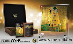 Niue 2015 5 Dollars Gustav Klimt's "The Kiss" Giants of Art 1 050g Silver Set 15 coins Ниуэ 2015 5 Долларов Густав Климт Поцелуй 1 050г серебро набор 15 монет